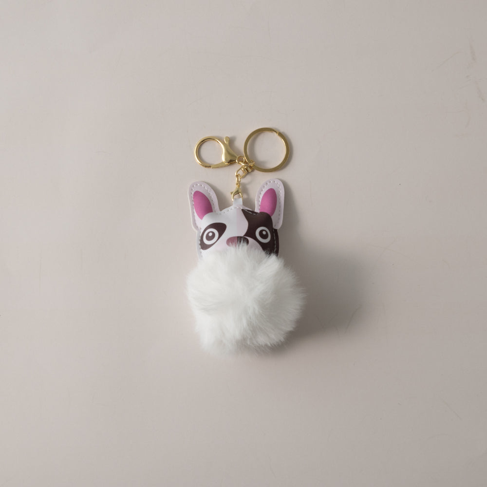Keychain Pom Pom Buddy - DOG WHITE